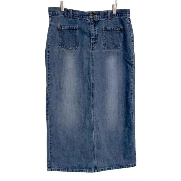 Clio Dresses & Skirts - CLIO 10 blue jean‎ maxi skirt with 2 front pockets